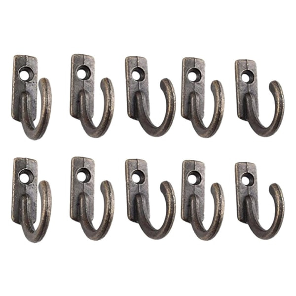 10 stk. Håndklædekrog Væg Krog Lim Krog Power Selvklæbende Hanger Brun 10Pcs Brown 10Pcs