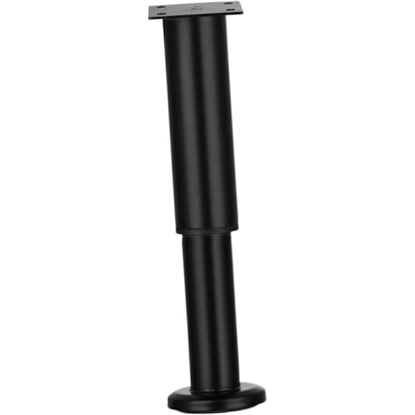 4 Metallstøtteben for senger og møbler, 25-42mm, Svart