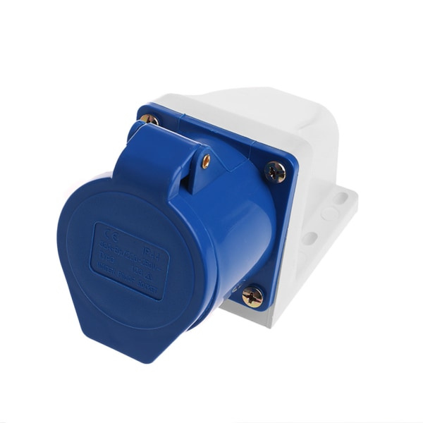 32 Amp 3-pin industriell uttag 220V-250Volt Väderbeständig IP44 Vattentät 2P+E 32A