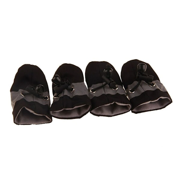 Vattentäta hundskor Anti-halk regn stövlar varma valpsockor Booties skor black number 3