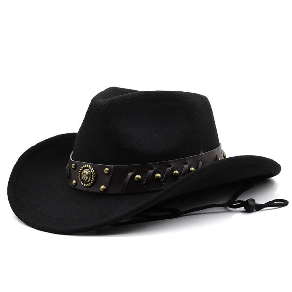 Cowherd Western Cowboyhatt Woolen Jazz Top Hat för män och kvinnor