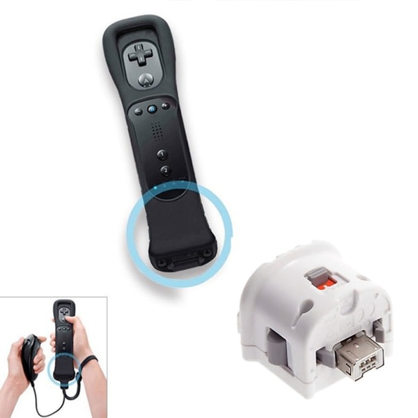 Motion Plus-adapter, erstatningssensorakselerator for Wii-fjernkontroll Hvit