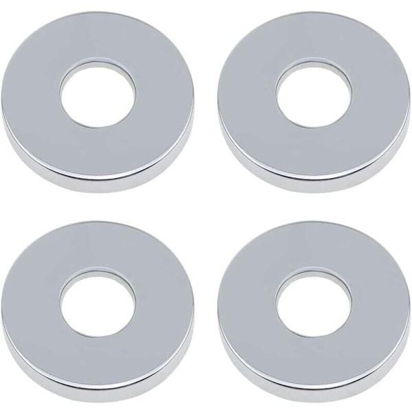 Dusjbatteri Rosett 4 Stykker Krombelagt Åpningsrosett Armatur Ø 26mm (3/4\") Rustfritt Stål Rørleggerrosett Flat Lav for Kjøkken Bad