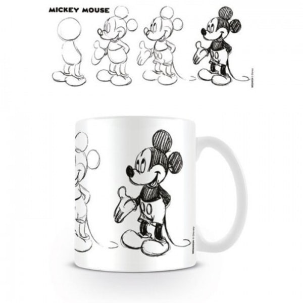 Disney Sketch Process Musse Pigg Krus One Size Hvid/Sort Hvid/Sort One Size