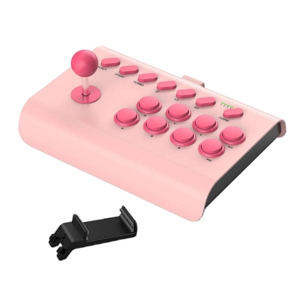 Game Joystick Rocker Fighting Controller til Switches PC Game Controller Board Joystick Control Enhed Sakura Pink