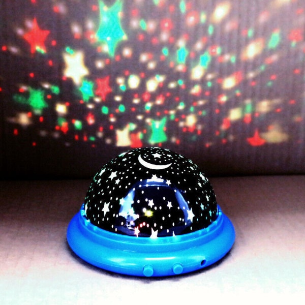 Roterende LED-lys projektor Barn Baby Stjernehimmel Mood Nattlampe Lilla One-size