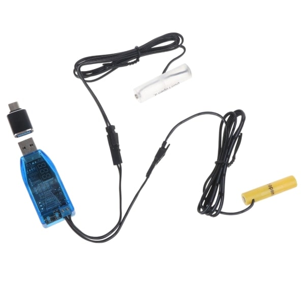 2 USB -liitäntää 1V-24V säädettävä virtalähde AA+AAA tyhjä akun korvaus 1-8 kpl AA AAA paristoille Type C malli