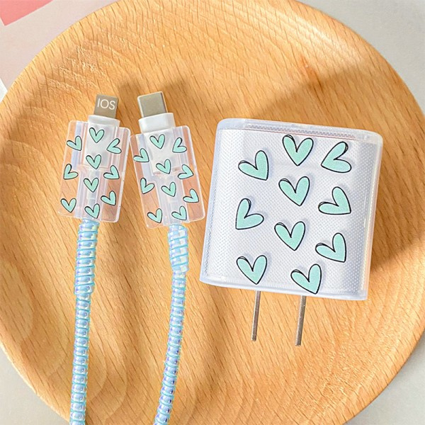 1 Set Laddningsskydd för 18W/20W Adapter Laddarkabel Organiserare Multifärgad