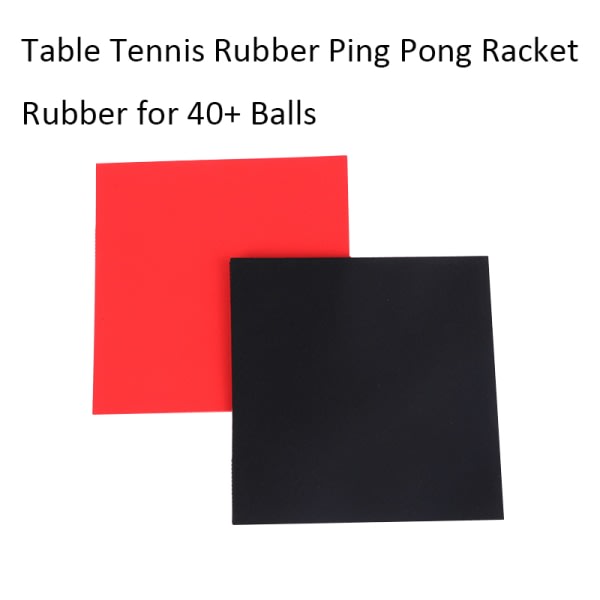 Bordtennisgummi Röd Svart Svampracket Bottengummi för 4 Black one size Black one size