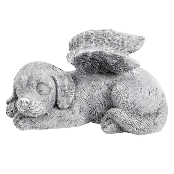 Hundeengel Kæledyr Mindesten Gravsten Markør Statue, Resin