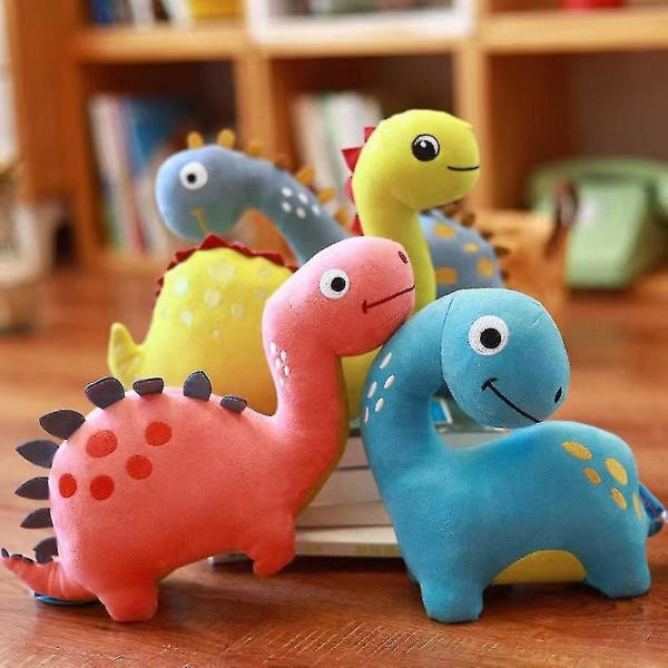 Tegnet dinosaur plysjeleketøy Supermyk Stoppet Dyre Dukke Pp Bomullsfyllt Dinosaur Kosepute Blå