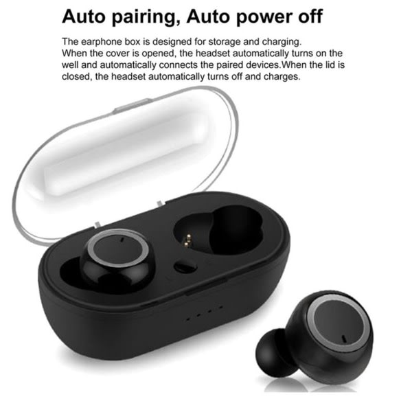 W1 hörlurar Trådlösa hörlurar Bluetooth Headset Tws Stereo med mikrofon svart grå svart grå