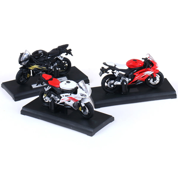 1:18 Yamaha YZF-R6 YZF R6 Blå MOTORCYKEL CYKEL DIECAST MODELL LEGETØJ Hvid One Size White One Size