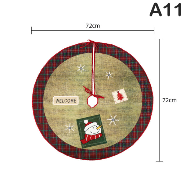 Julgransmatta tecknad Santa Claus snögubbe julgransmatta A5 one size A5 one size
