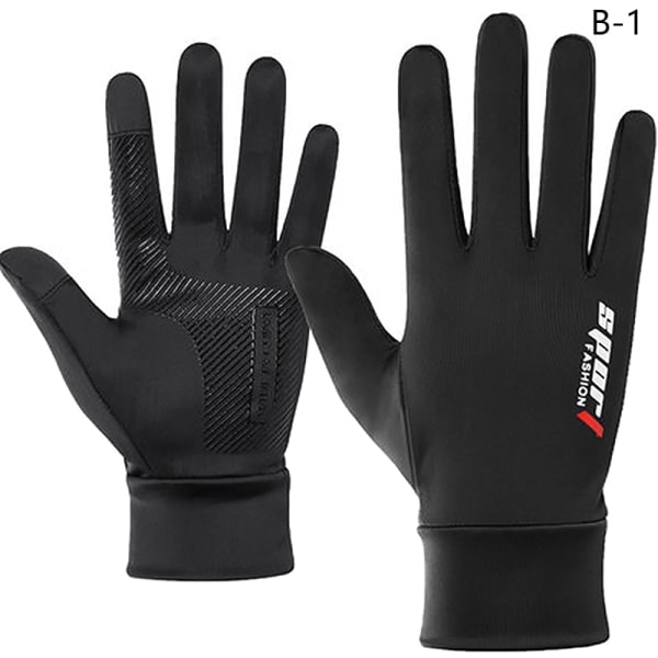 Läckage Två-Finger Handskar Sommar Tunna Andas Anti-Wear Spor black B black B