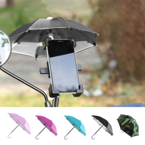 Cykeltelefonparaply för solskydd Lätt telefonparaplystativ som skyddar dina telefoner lila röd