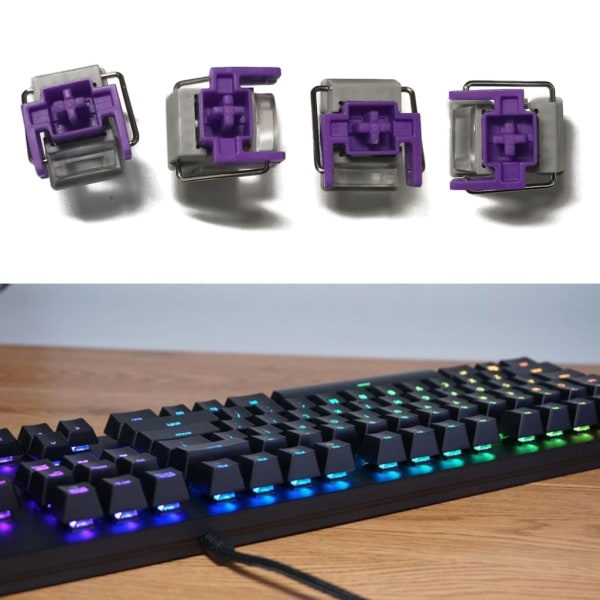 4 stk. Lila optiske brytere Hot Swap-brytere for Razer Huntsman Elite