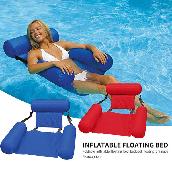 Flydende pool Vatten Hængekøje Float Lounger Flydende Oppustelig P Random Colr onesize Random Colr onesize