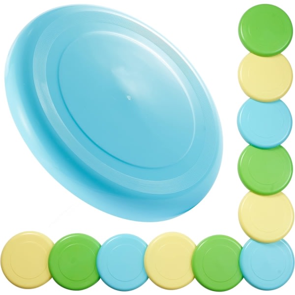 2-pak 9-tommer frisbeeskåle til børn og voksne udendørs leg - 3 forskellige farver, 23 cm