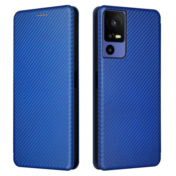 Fodral för Tcl 40 Se, Folio Flip Skyddande Magnetiskt Cover, Blå