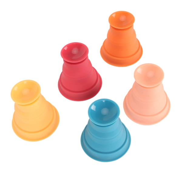 5 st Sugstaplingskopp Leksak Färgigenkänning Förbättra koordination Silikon Baby Stapling Cup Leksaker