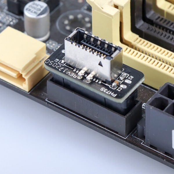 USB 3.0 intern header till USB 3.1/3.2 typ C front typ E adapter 20pin till 19pin converter för PC moderkortskontakt