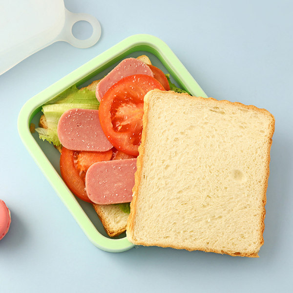 Sandwich Toast Bento Box Mikrovågsserviser Återanvändbar kisel