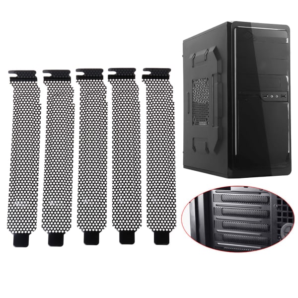 Kylfläkt Cover PCI-kortplatskåpa Ventilationsdeflektorer för PC Dator för case Chassi 5st/ set