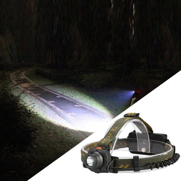 Hög ljus LED-strålkastare Vattentät strålkastare Ficklampa för nattfiskecamping