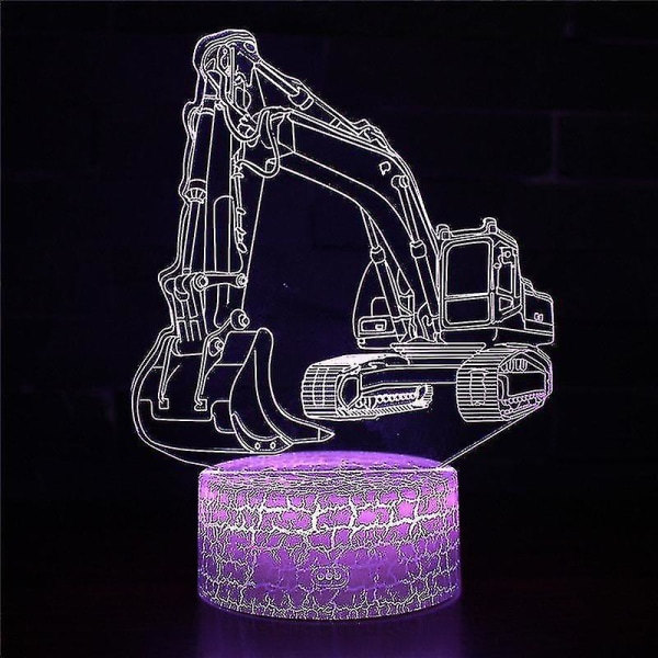 Ny 3D-illusionslampa med 7 färger Optisk förändring Touch Light USB och fjärrkontroll Art Deco Skapa en romantisk atmosfär
