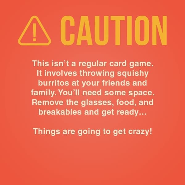 Exploding Kittens Throw Throw Burrito - Kortspill for voksne, tenåringer og barn, et Dodgeball-kortspill, Engelsk
