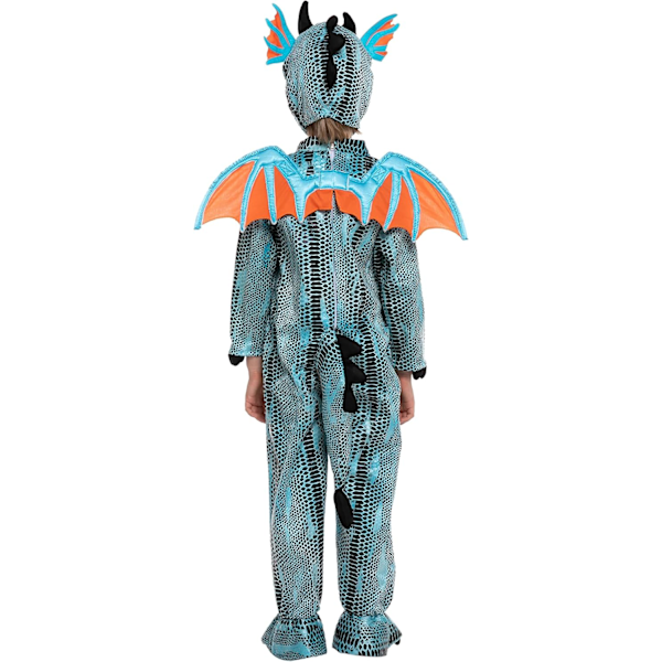 Deluxe-zombipuku lasten verenvuotavalla kirveellä Blue Small (5-7 yrs)