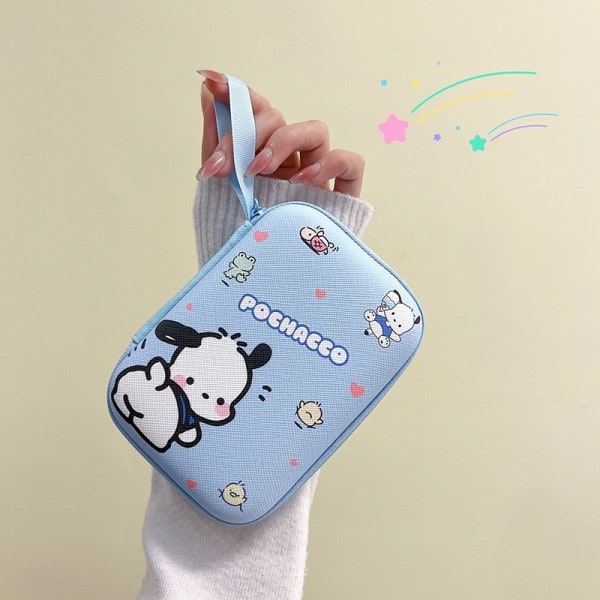 Piirretty mini-kuulokkeiden säilytyskotelo Case San A7 A7