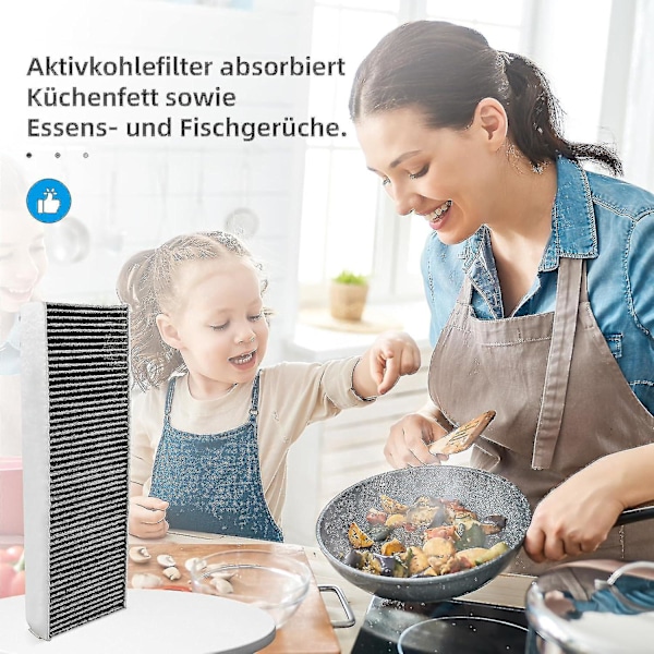 2 kpl aktiivihiilisuodatinta Bora Pure/x Pure/s Pure liesituulettimeen, Puakf suodatinlisävarusteet Vaihtosuodatin