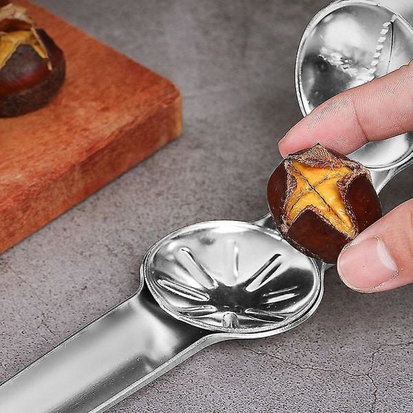 Kastanjeklemmeåpner i rustfritt stål Creative Home Kastanjeåpner Cross Chestnut Clipmutter