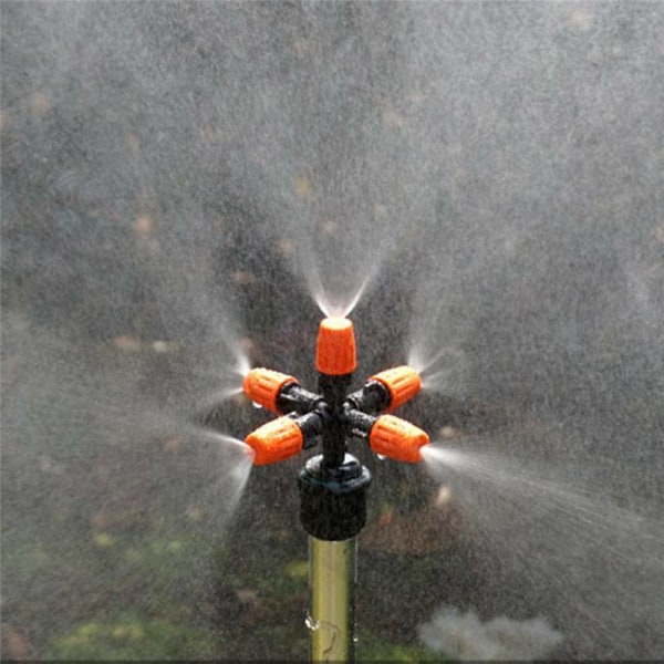 4 st Trädgårdssprinkler innehållertningsdimma dimma 5-huvud munstycksspray 1 Röd 4st