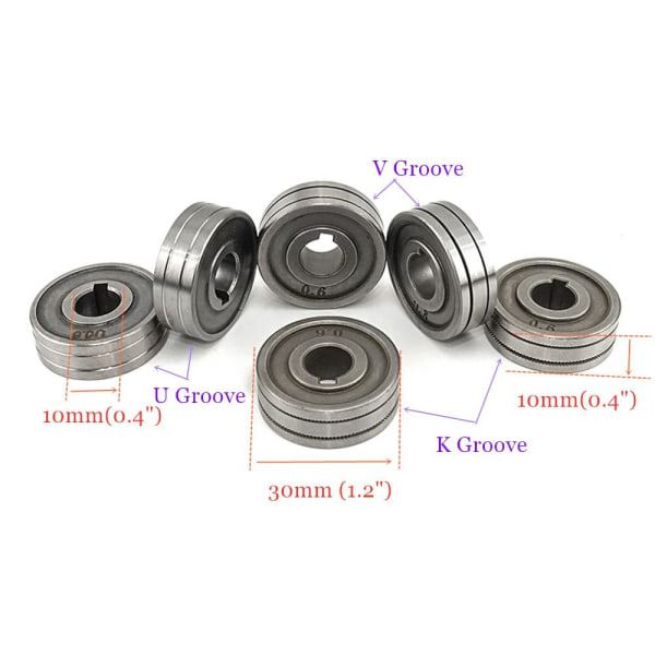 Svetsijohdinrullan vetopyörä 0,8-1,0MMK GROOVE K 0,8-1,0mmK Ura