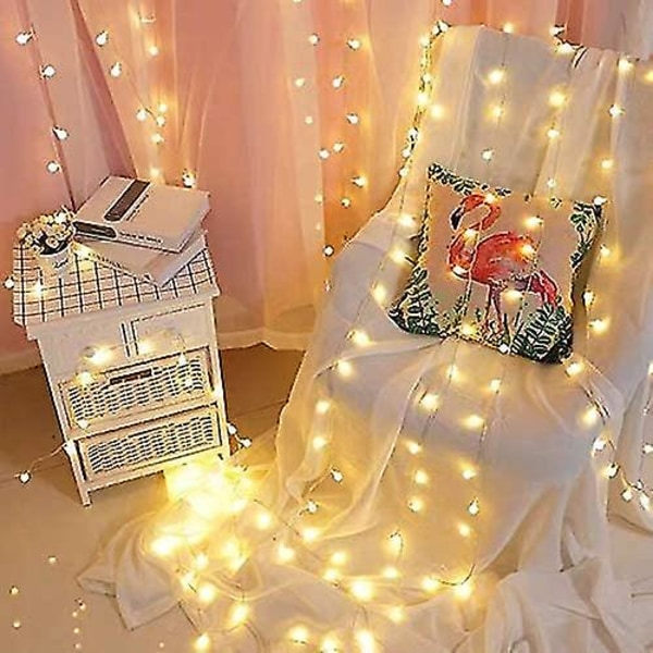 16,4 fot batteridriven String Light 20led Globe String Lights Fjärrkontroll Utomhus