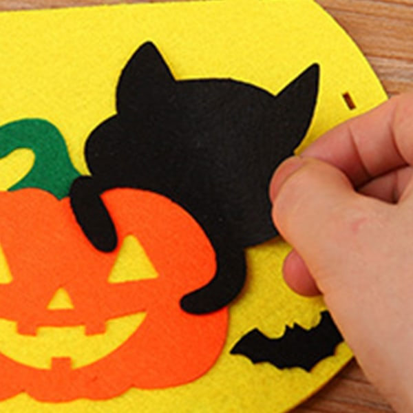 Barn Halloween Trick or Treat-väska Gör-det-själv-godispåse Hantverkssatser Dagis Handgjorda material Toddler Konstleksak Scenrekvisita null - 2