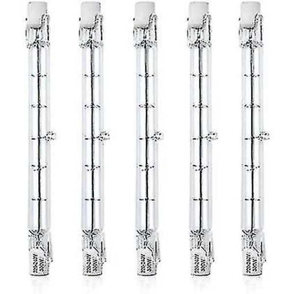 5 stk dæmpbar R7s 118mm 300w halogen pære AC 220-240v 3100lm lineær halogen projektør til landskabsbelysning, sikkerhed, gadebelysning