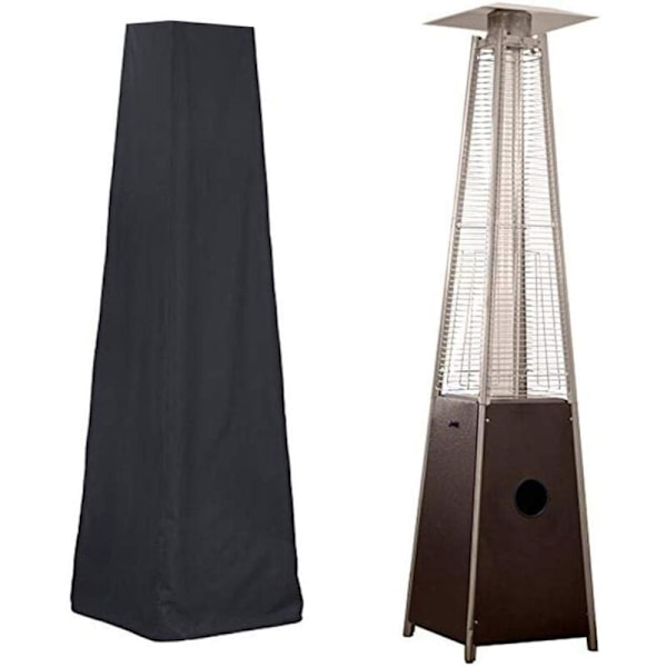 Terrassevarmerdeksel - Terrassevarmerdeksel i pyramidestil, svart