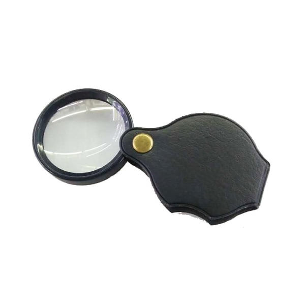 5 stk Mini leselupe lommeforstørrelsesglass x10 sammenleggbar lommeforstørrelsesglass sklisikker mykt gummihåndtak for vitenskapelige bøker Aviser, lesing, insekter