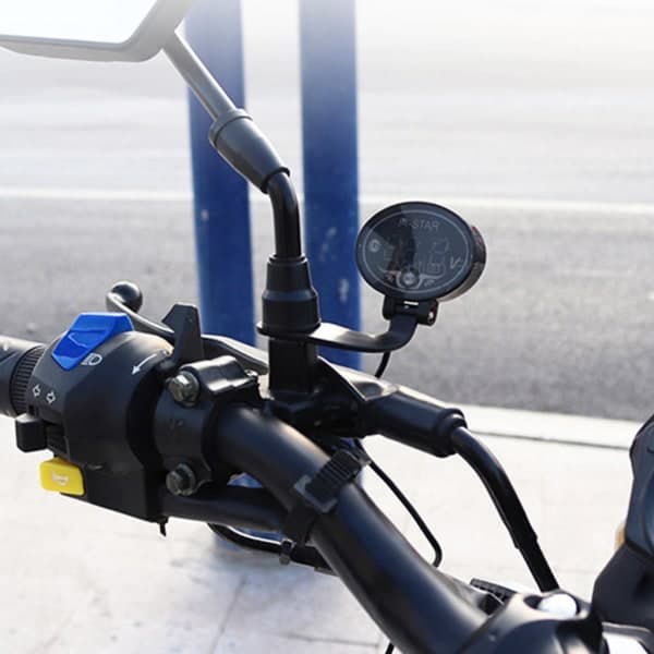 Motorcykel LED Display Spændingspanel Måler Voltmeter Måler til DC 9V-24V Volt Me Blå