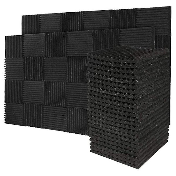 50 st Akustikskumpaneler, Ljudisolerade Väggplattor för Studio, 30x30 cm