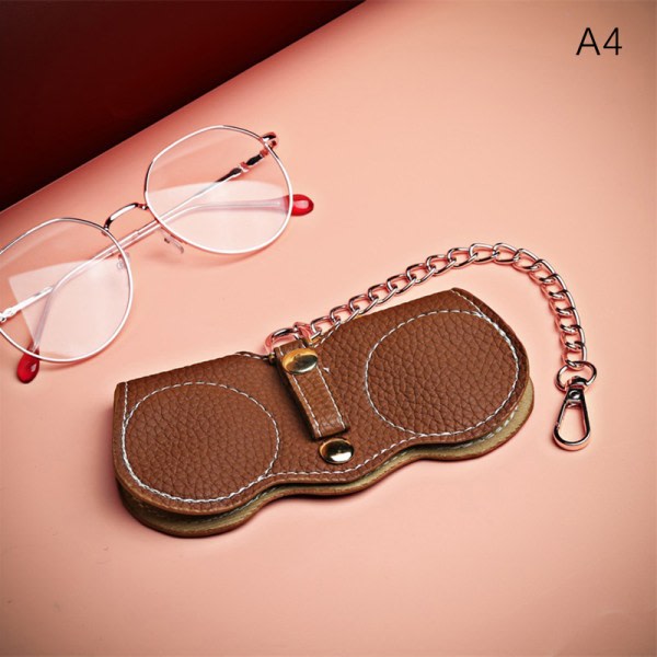 Bärbar mjukt läder Snap Case Eye Box Förvaring Lättwe Mörkbrun A4 Dark brown A4