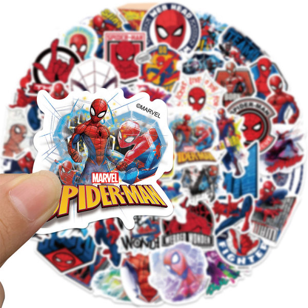 50 stk Marvel Super Hero Spider Man Graffiti Sticker Guitar Kostume Onesize 50Pcs Onesize 50Pcs