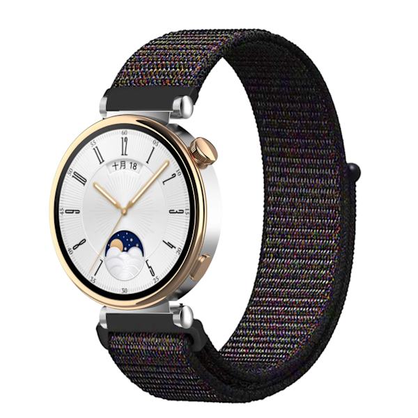 18MM Sport Nylon Loop Band för Xiaomi Mi Smart Watch Armband Dam Armband För Garmin Vivoactive 4S/Venu 2s Correa Armband Svart Röd Black Red 18MM