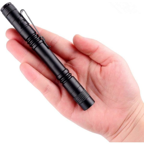 Led Pen Mini Lommelygte Super lille vandtæt lommeklemme Drevet af Aaa-batteri (medfølger ikke) Let at bære udendørsudstyr til vandring, camping, jagt