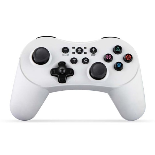 Ergonomiset Langattomat Pelikonsolit Kaksoisvärinä Joystick Pelikonsoli 400mAh 6-akselinen Gyroskooppi Switch/PC/PS3 Valkoinen