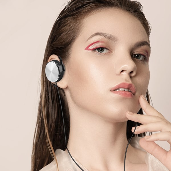 Over-the-ear-sporthörlurar med mikrofonhörlurar 3,5 mm-uttag Perfekt för sportlöpargym för mobiltelefondator A A